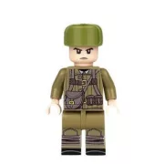 Katonai építőjáték figura szett - 8 db különböző világháborús orosz katonafigura kiegészítőkkel