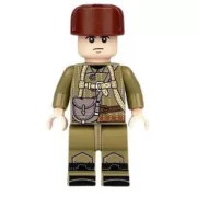 Katonai építőjáték figura szett - 8 db különböző világháborús orosz katonafigura kiegészítőkkel