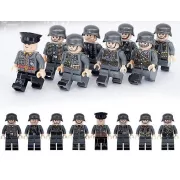 Katonai építőjáték figura szett - 8 db második világháborús német katonafigura