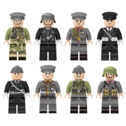   Katonai építőjáték figura szett - 8 db különböző második világháborús katonafigura