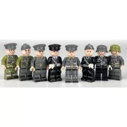 Katonai építőjáték figura szett - 8 db különböző második világháborús katonafigura