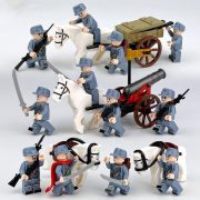 Katonai építőjáték figura szett - 12 db kínai katonafigura számos kiegészítővel