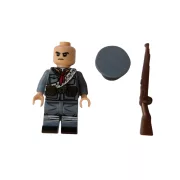 Katonai építőjáték figura szett - 20 db világháborús katona, felkelők, kiegészítőkkel, 1 db alaplappal