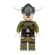 Építőjáték figura készlet - viking hadsereg építőjáték készlet - 12 db figura számos kiegészítővel
