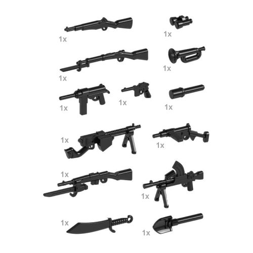 Sluban katonai építőjáték WWII kiegészítő szett - 13 db-os csomag