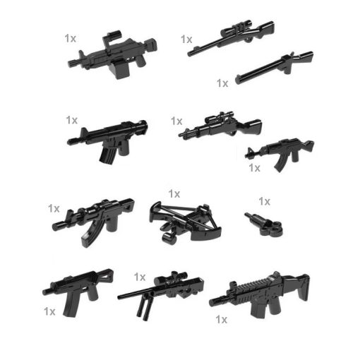 Sluban katonai építőjáték kiegészítő szett - 12 db-os csomag